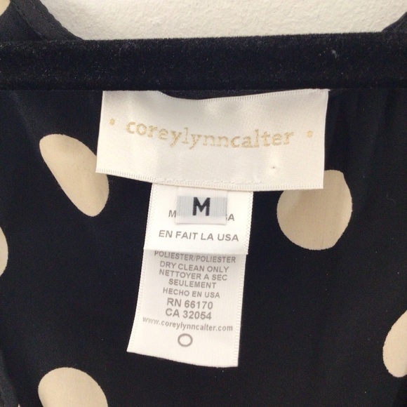 Anthropologie Corey Lynn Colter jumpsuit blue tan polka dot medium USA - Picture 5 of 9